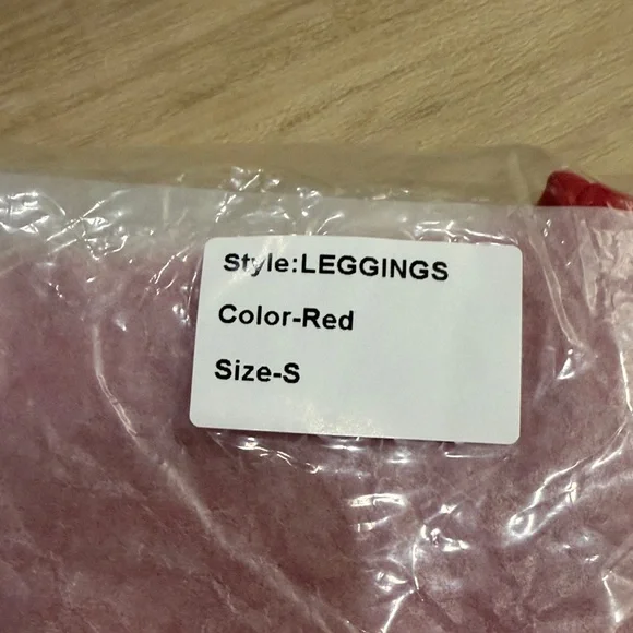 NWT - Milkstain Apparel The Jorry Leggings (S) Red - Picture 7 of 8